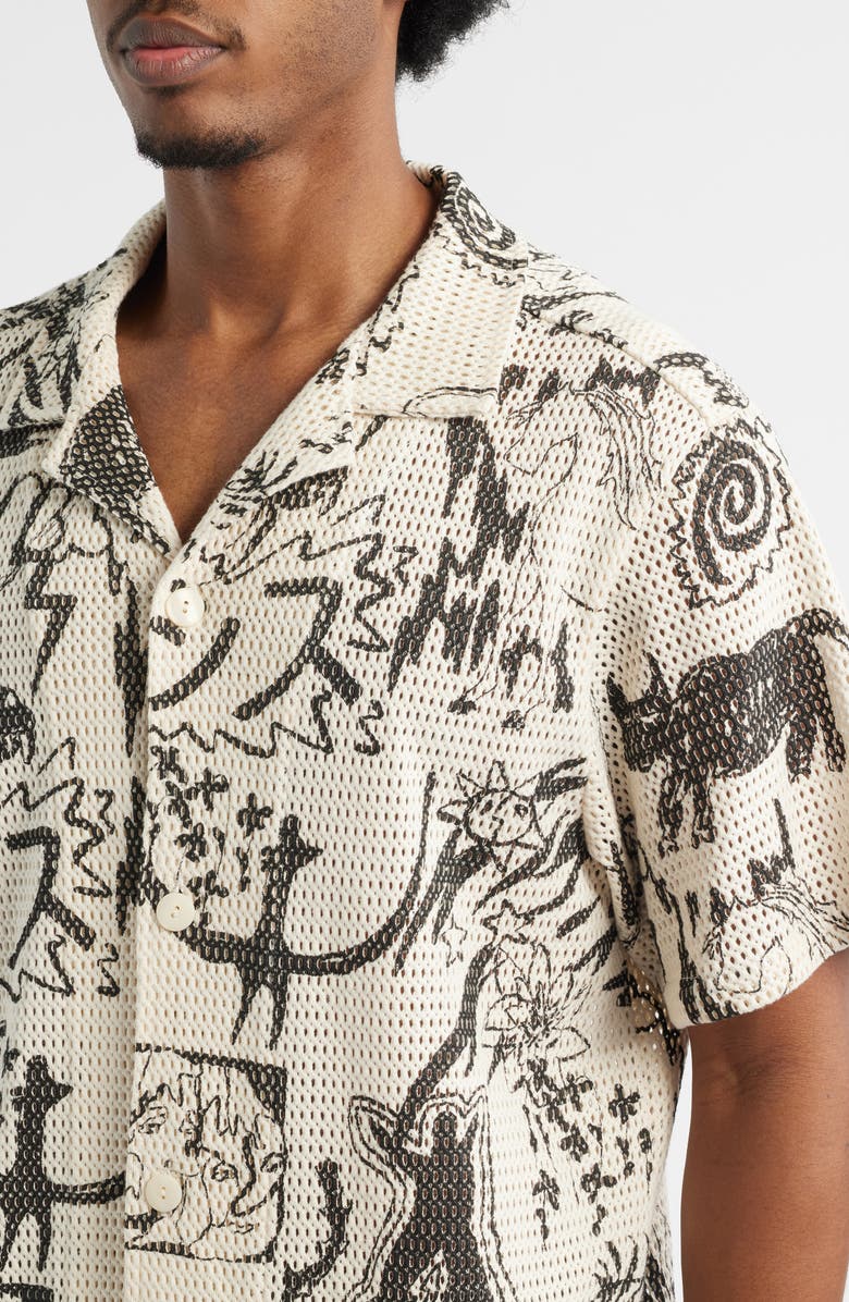 OAS Gensou Camp Shirt, Alternate, color, Ecru