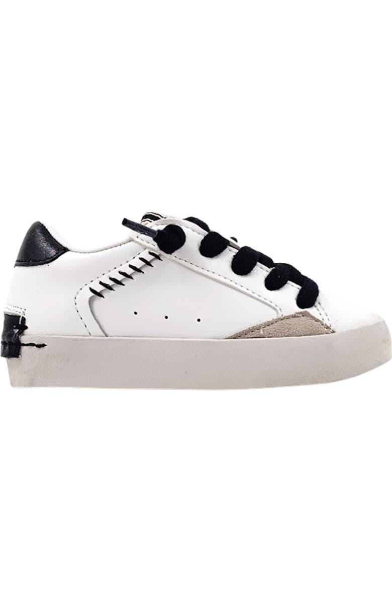 SHUSHOP Kids' Ruby Sneaker, Alternate, color, Black And White