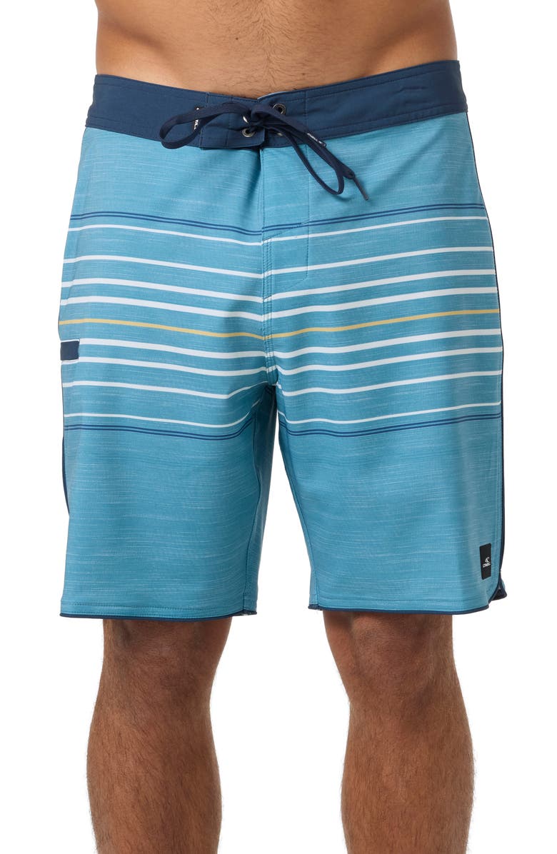 O'Neill Hyperfreak Heat Stripe Swim Trunks, Main, color, Stormy