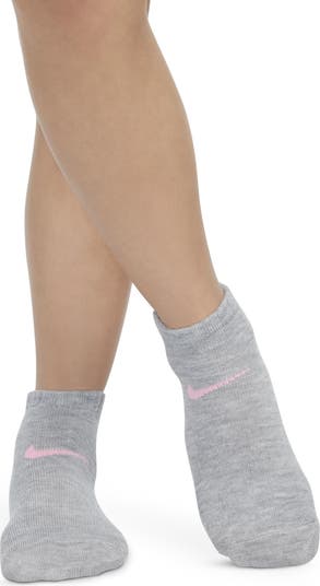 Kids' Metallic Swoosh Cushioned Ankle Socks