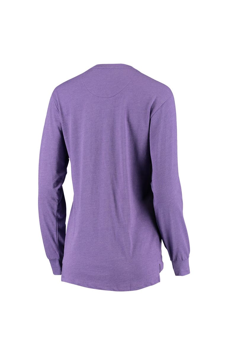 PRESSBOX Women's Pressbox Purple Kansas State Wildcats Two-Hit Canyon Long Sleeve T-Shirt, Alternate, color, Purple