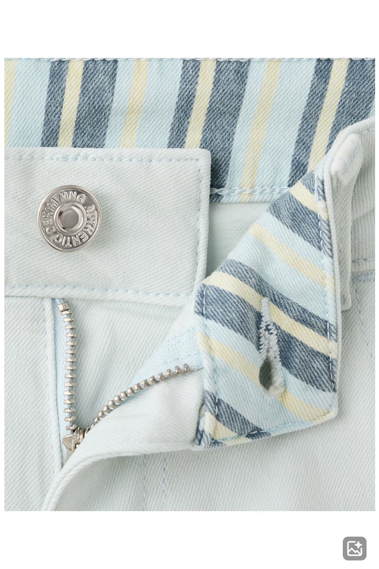 Reversible Waistband Denim Mini Shorts, Alternate, color, BLUE