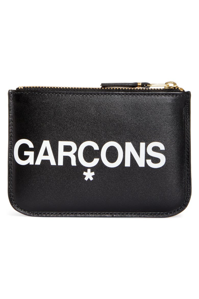 Huge Logo Small Zip Pouch, Alternate, color, BLACK