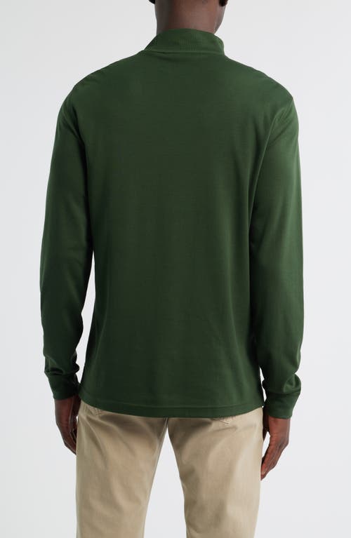 Scott Barber Pima Cotton Interlock Mock Neck Top In Green