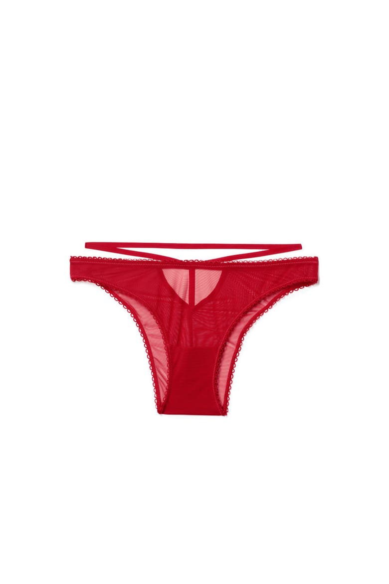 Briana Brazilian Panties, Alternate, color, Dark red
