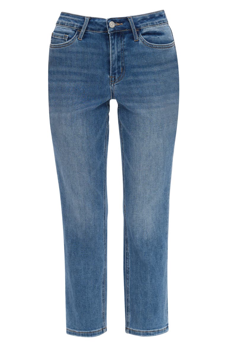 High Waist Ankle Straight Leg Jeans, Alternate, color, MEDIUM BLUE