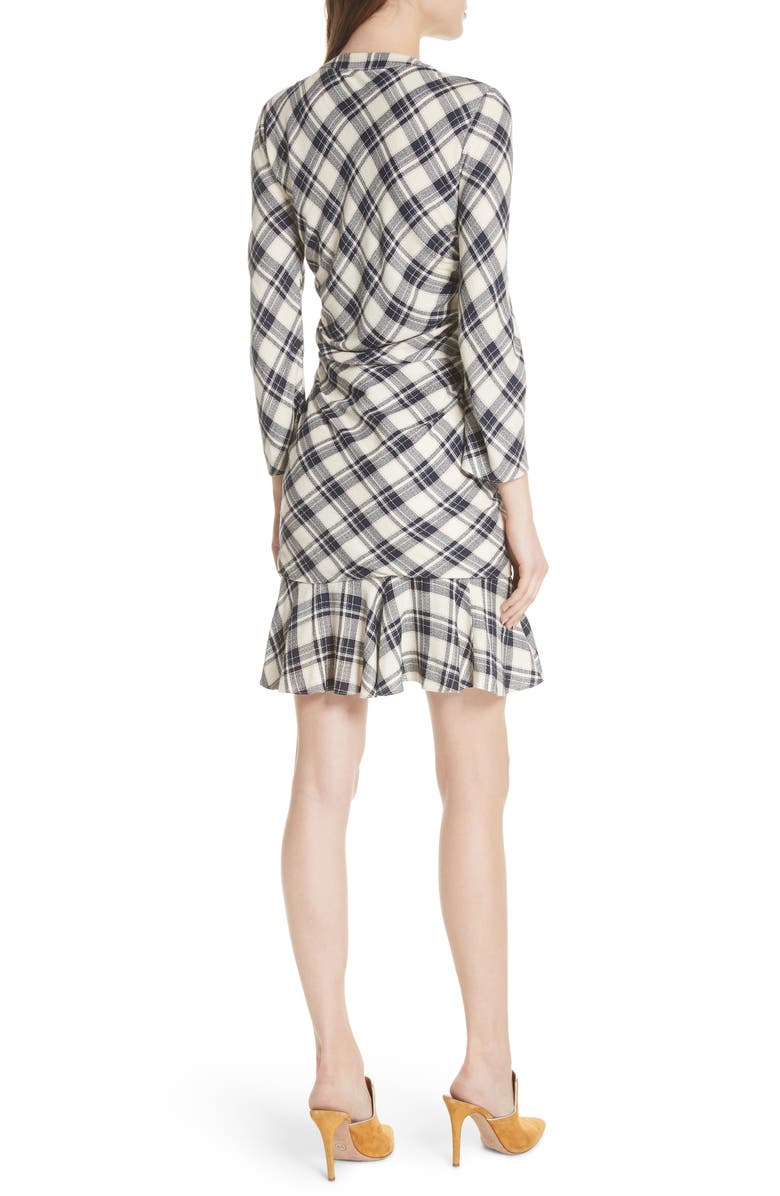 Veronica Beard Rowe Asymmetrical Button Dress, Alternate, color, 