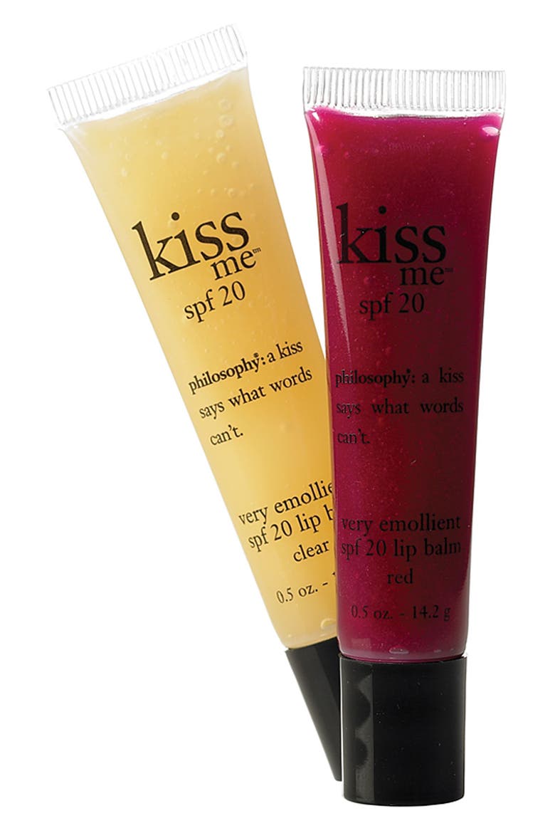 'kiss me' lip balm spf 20, Main, color, CLEAR