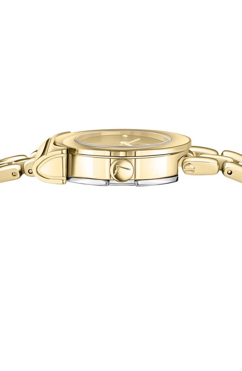 FERRAGAMO Gancio Bracelet Watch, 27mm, Alternate, color, Ip Yellow Gold