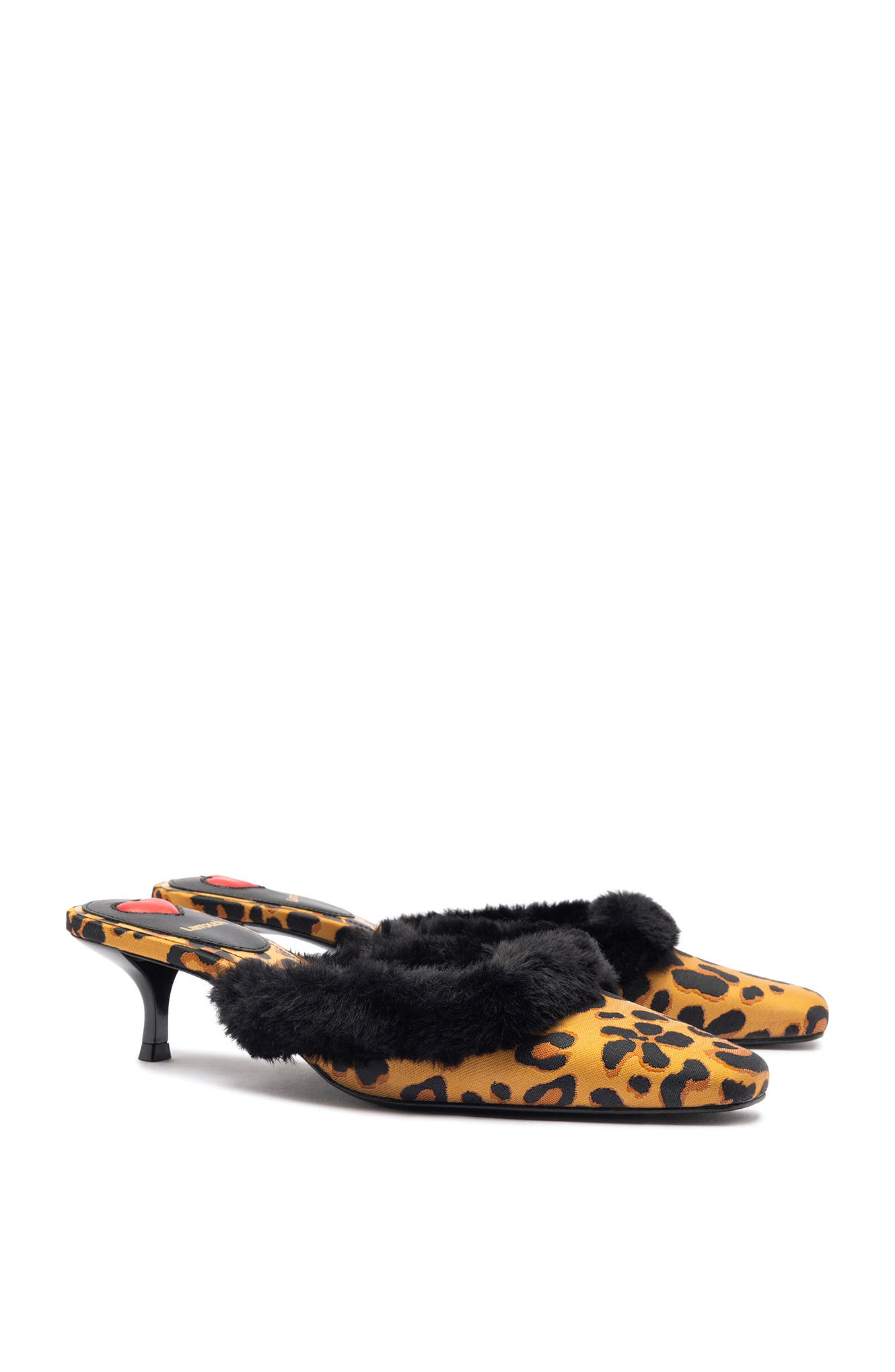 Larroudé Amal Faux Fur Mule, Alternate, color, 