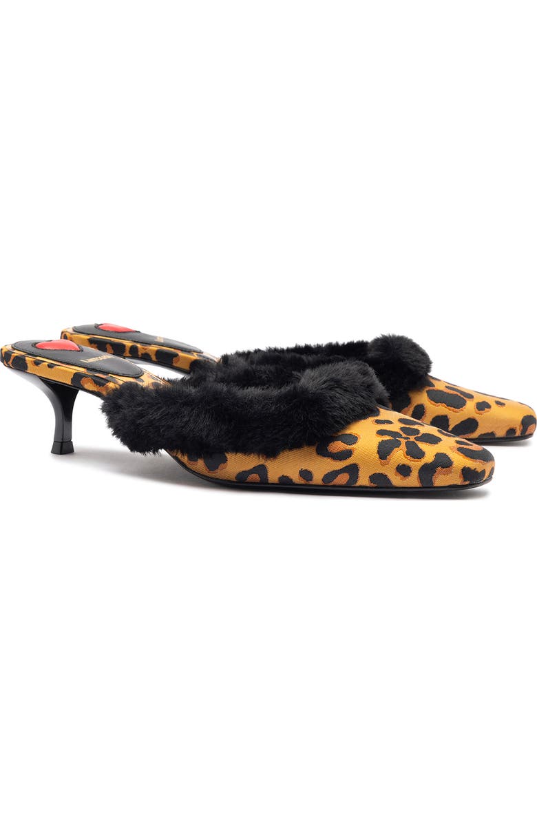 Larroudé Amal Faux Fur Mule, Alternate, color,