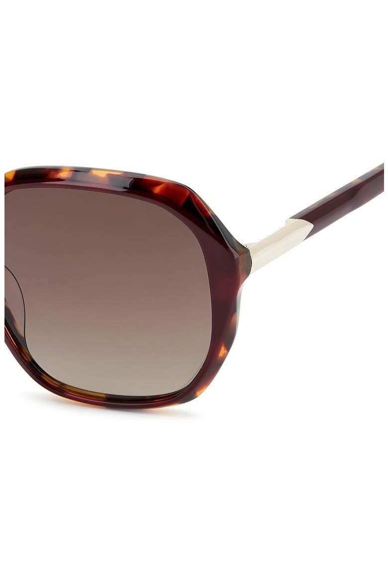 54mm Gradient Rectangular Sunglasses, Alternate, color, BURGUNDY HAVANA