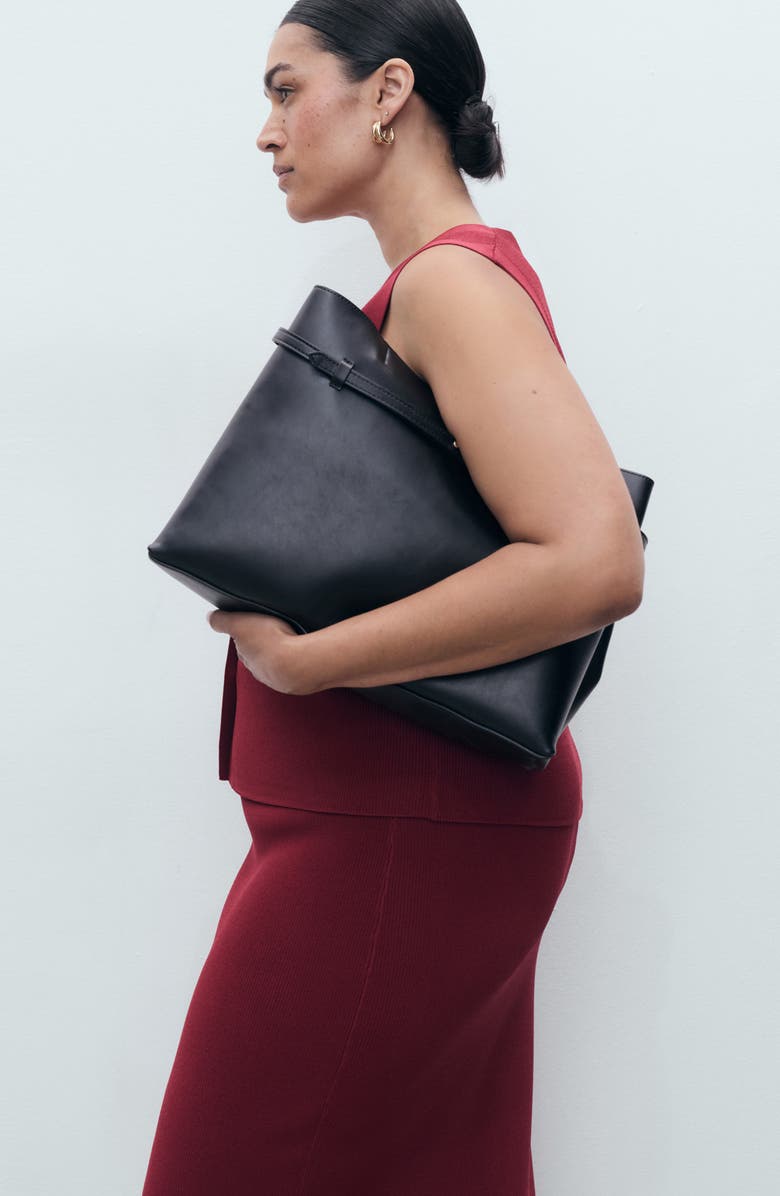 MANGO Knit Midi Skirt, Alternate, color, Wine