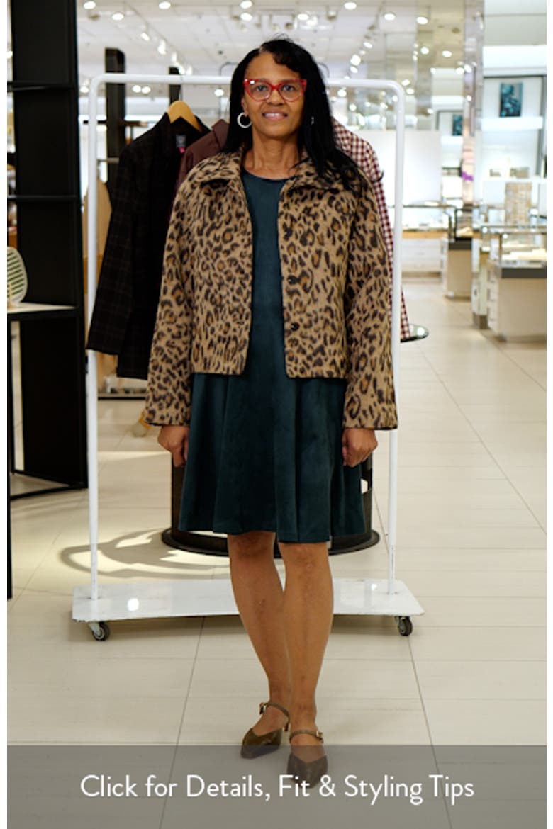 Leoprad Print Brushed Button Front Jacket video