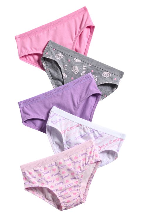 Kids' Assorted 5-Pack Stretch Cotton Blend Bikini Briefs (Little Kid & Big Kid)