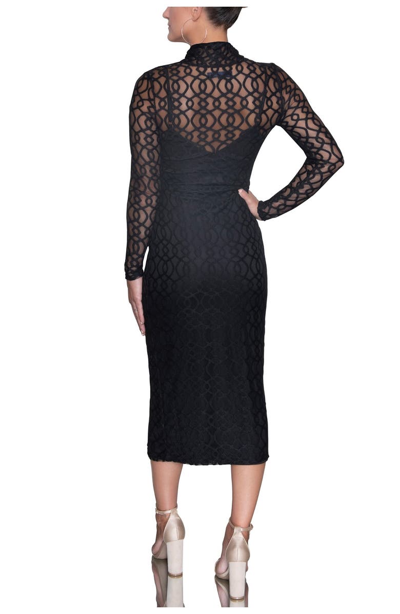 RACHEL Rachel Roy Lydie Turtleneck Midi Dress, Alternate, color, 