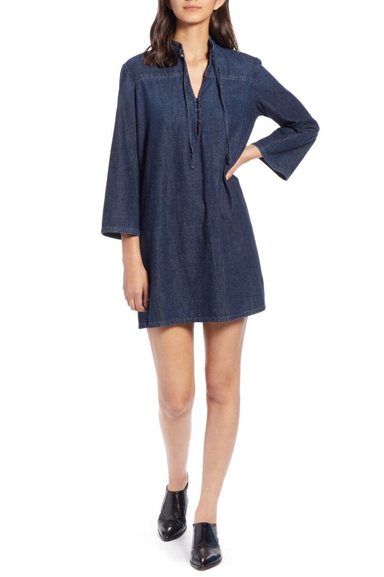 Fable Denim Shift Dress, Main, color, FINNIAN
