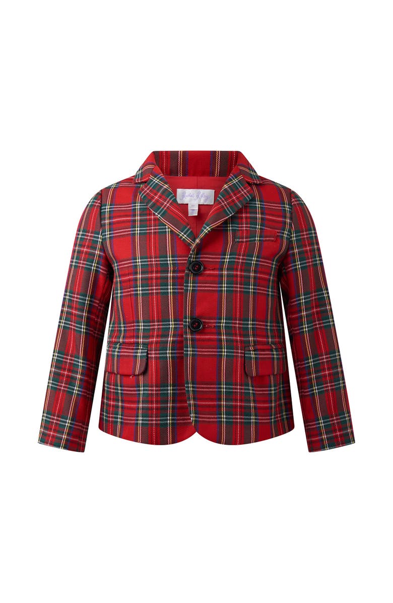 Rachel Riley Tartan Blazer, Main, color, Red