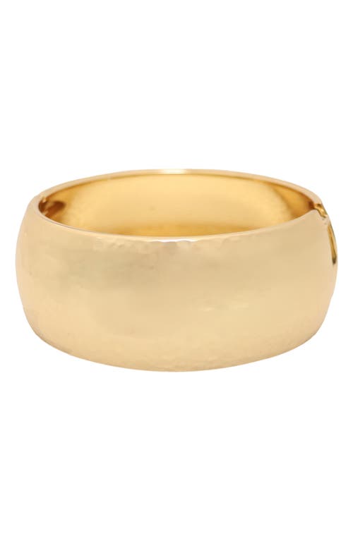 Panacea Hammered Hinge Bangle In Gold