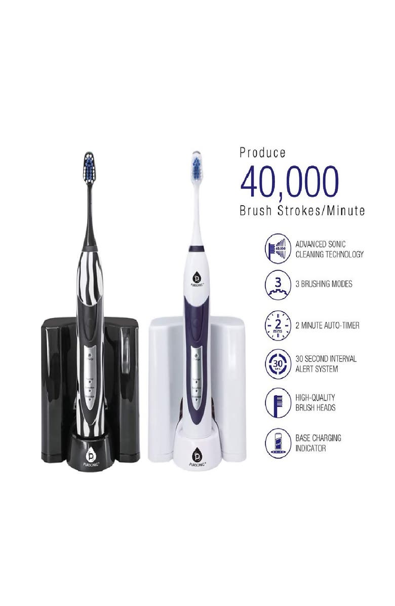 PURSONIC S520 Sonic Rechargeable Toothbrush, Alternate, color, Black