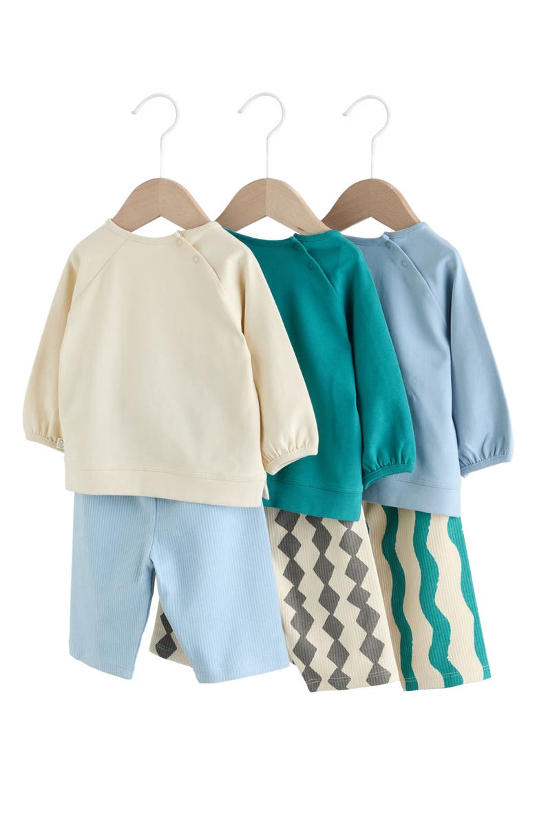 NEXT 6-Pack Milk Club Assorted Sweatshirts & Leggings Set, Alternate, color, Green