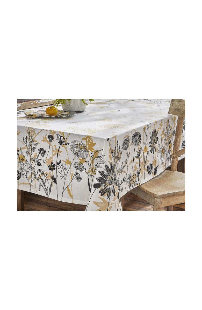 tag Let It Bee Multicolor Cotton Tablecloth Machine Washable, Alternate, color, Multicolored