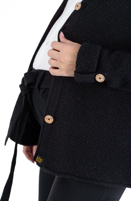Cache Coeur Abelha Knitted Maternity Cardigan In Black
