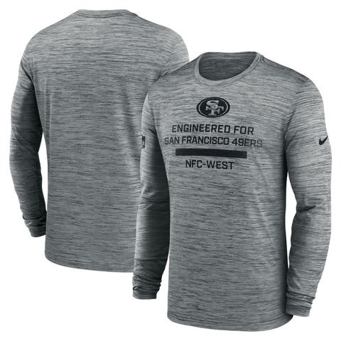 Men's Nike Gray San Francisco 49ers Sideline Velocity Performance Long Sleeve T-Shirt