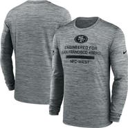Nike Men's Nike Gray San Francisco 49ers Sideline Velocity Performance Long Sleeve T-Shirt