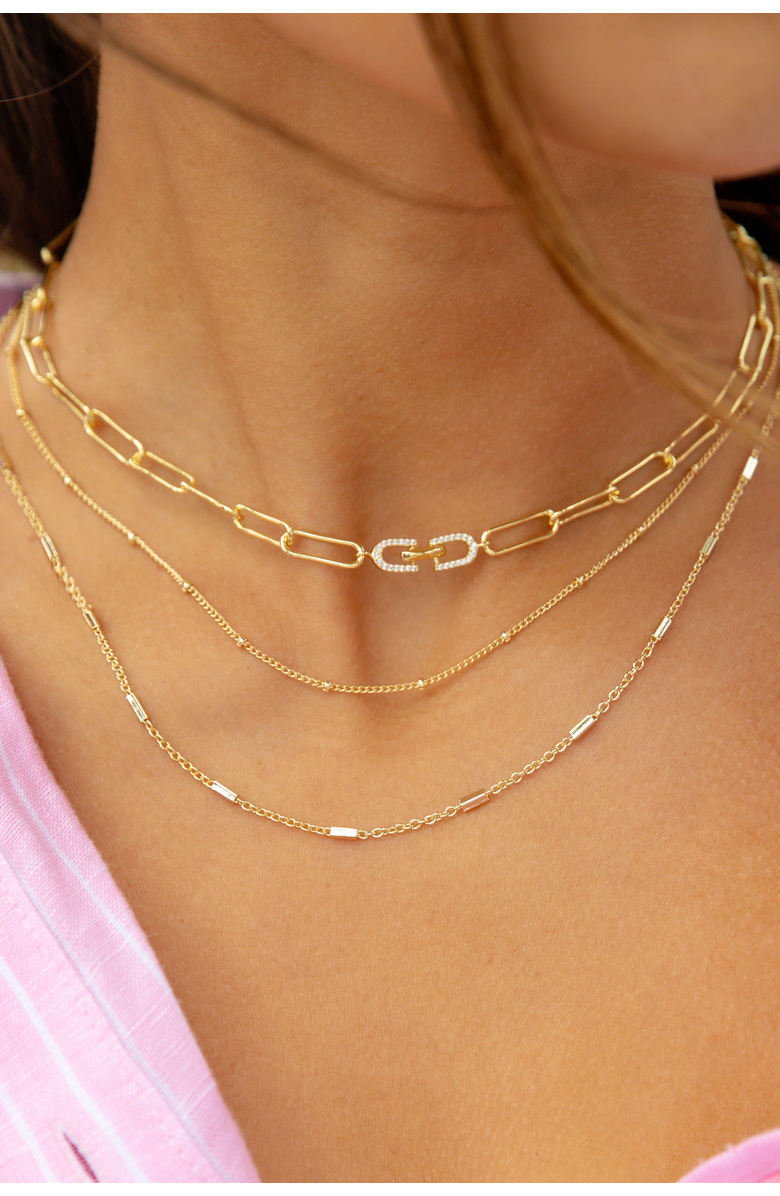 Electric Picks Costar Necklace Set of 2, Alternate, color, Gold