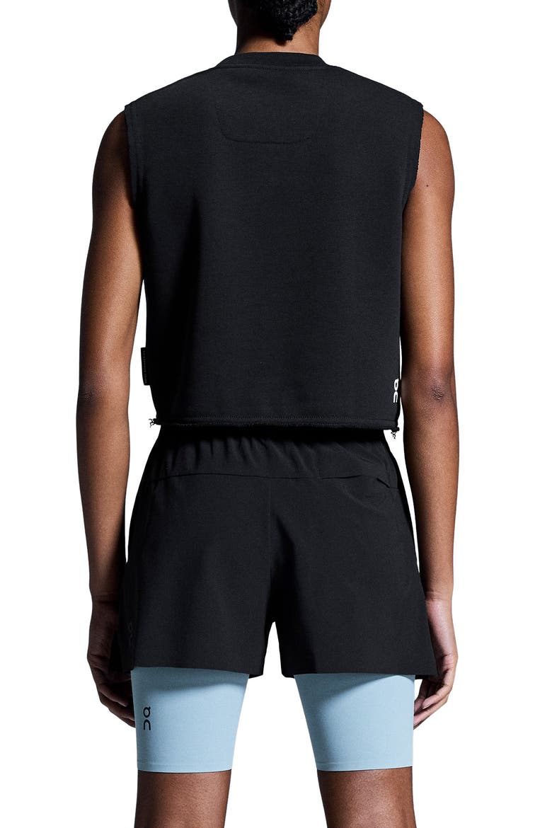 Club Logo Crop Muscle Tank, Alternate, color, BLACK