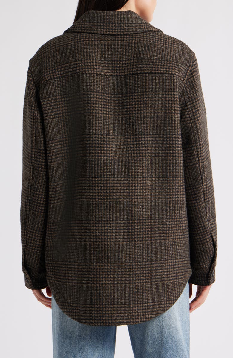 Sam Edelman Plaid Shirt Jacket, Alternate, color, Brown/ Black