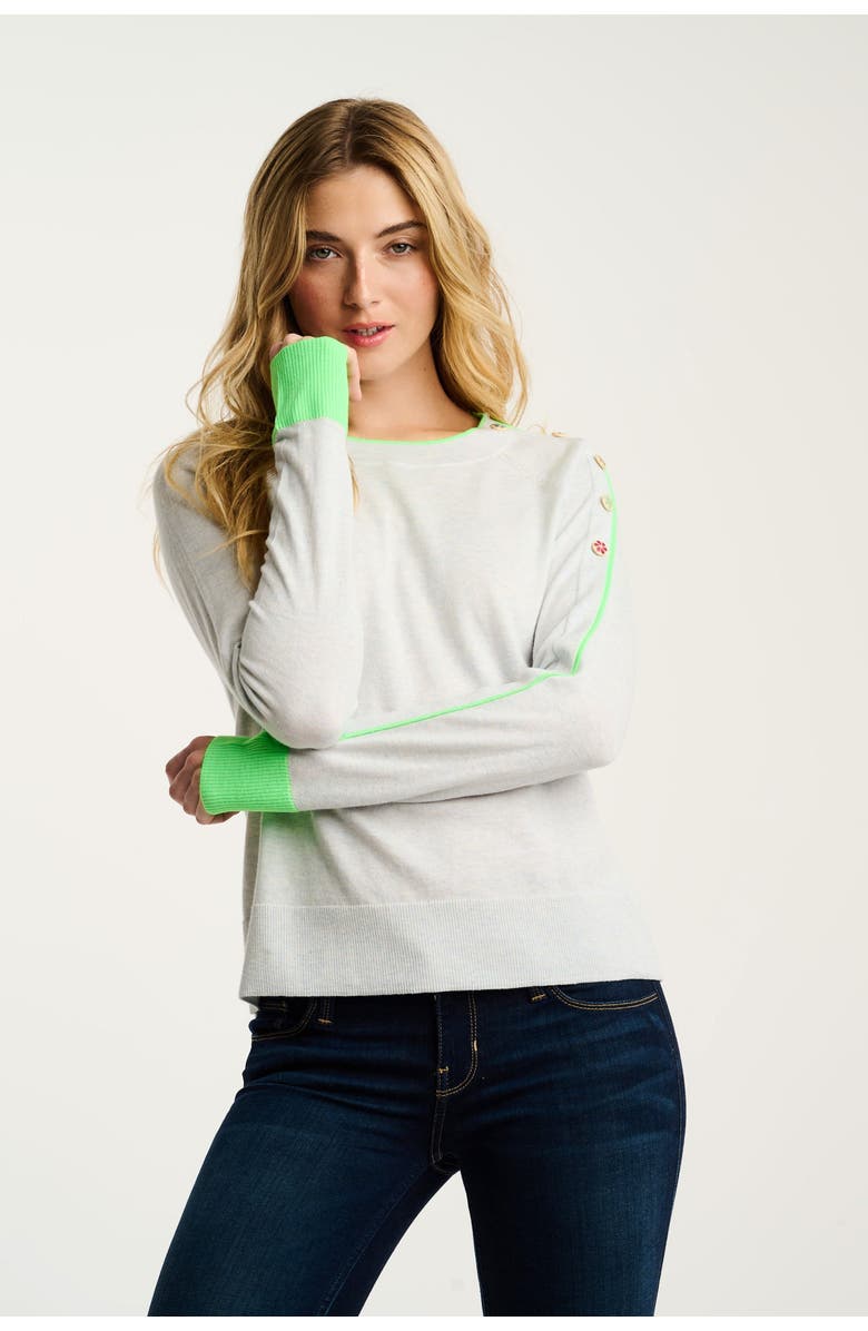 Lisa Todd City Chic Cotton Sweater, Alternate, color, Blue Ice