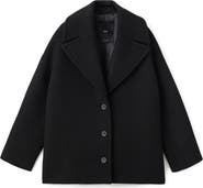 MANGO Selection Oversize Short Wool Blend Coat