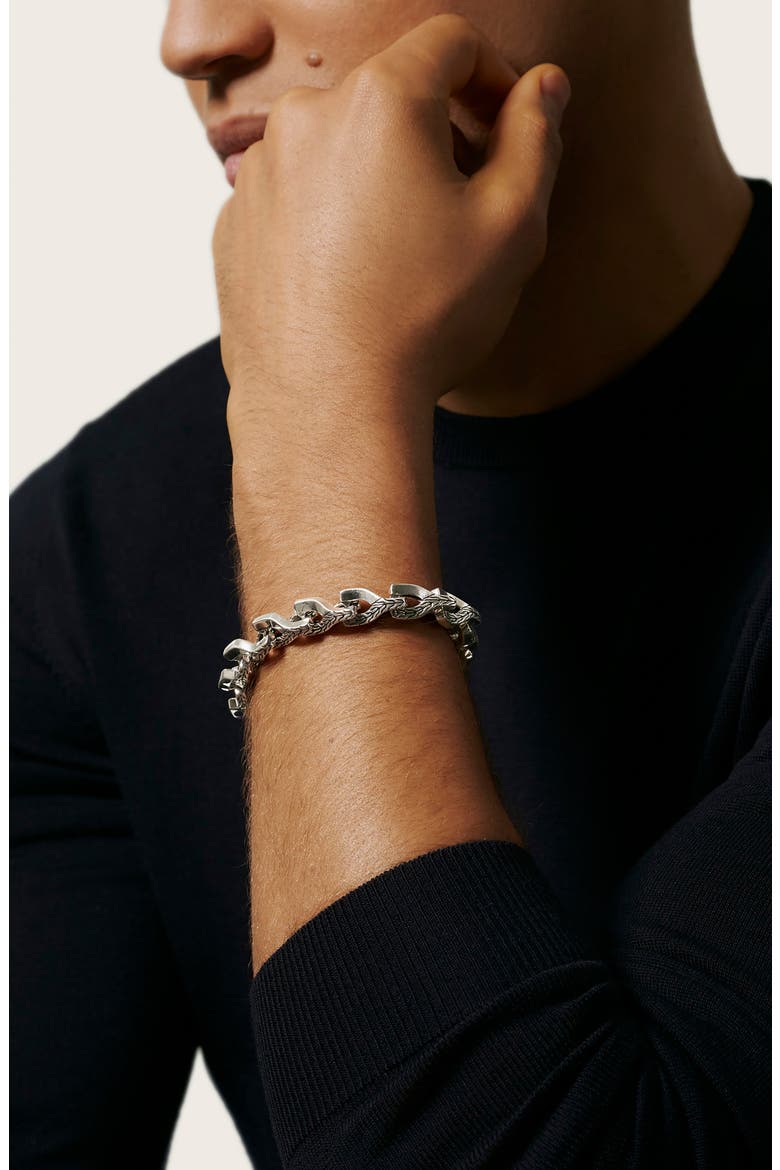 Men's Asli 10.5mm Link Bracelet, Alternate, color, SILVER