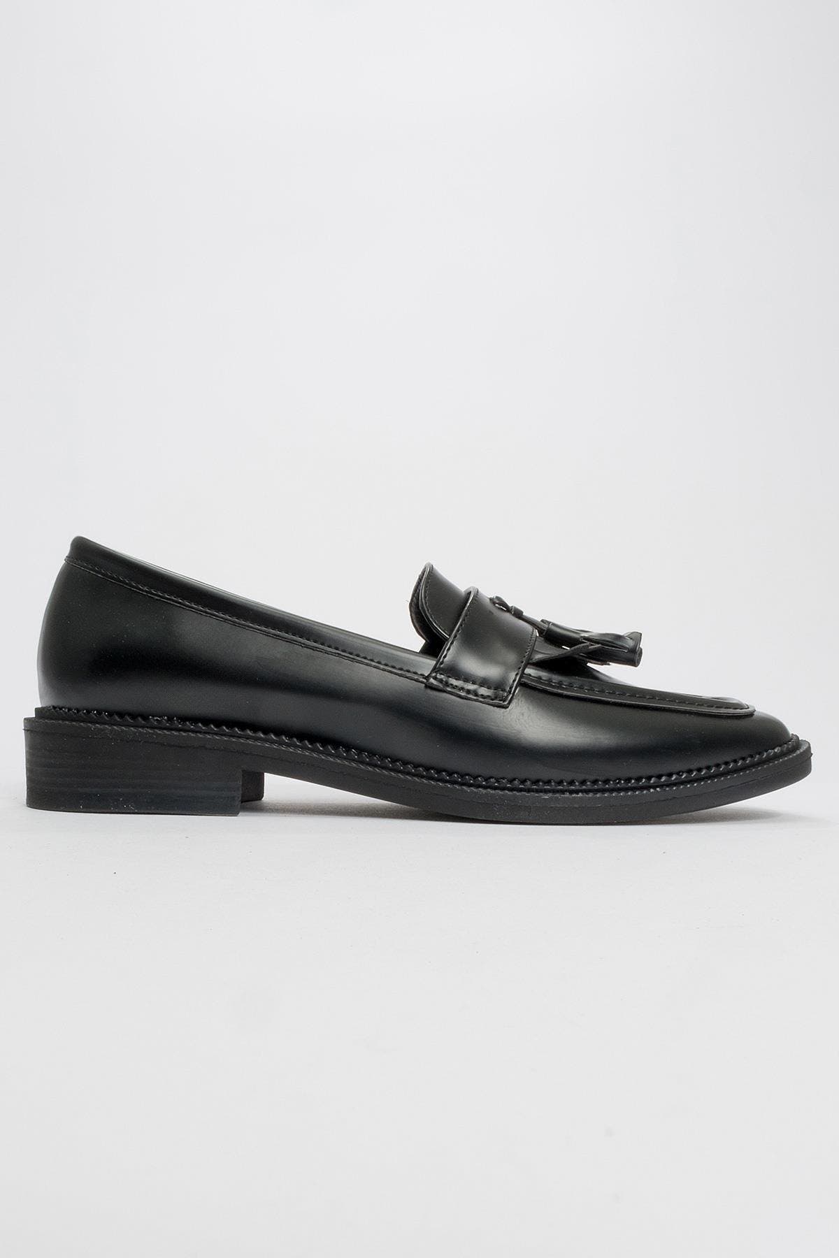 Prologue Shoes Zita Loafers, Alternate, color, Black Patent Faux Leather