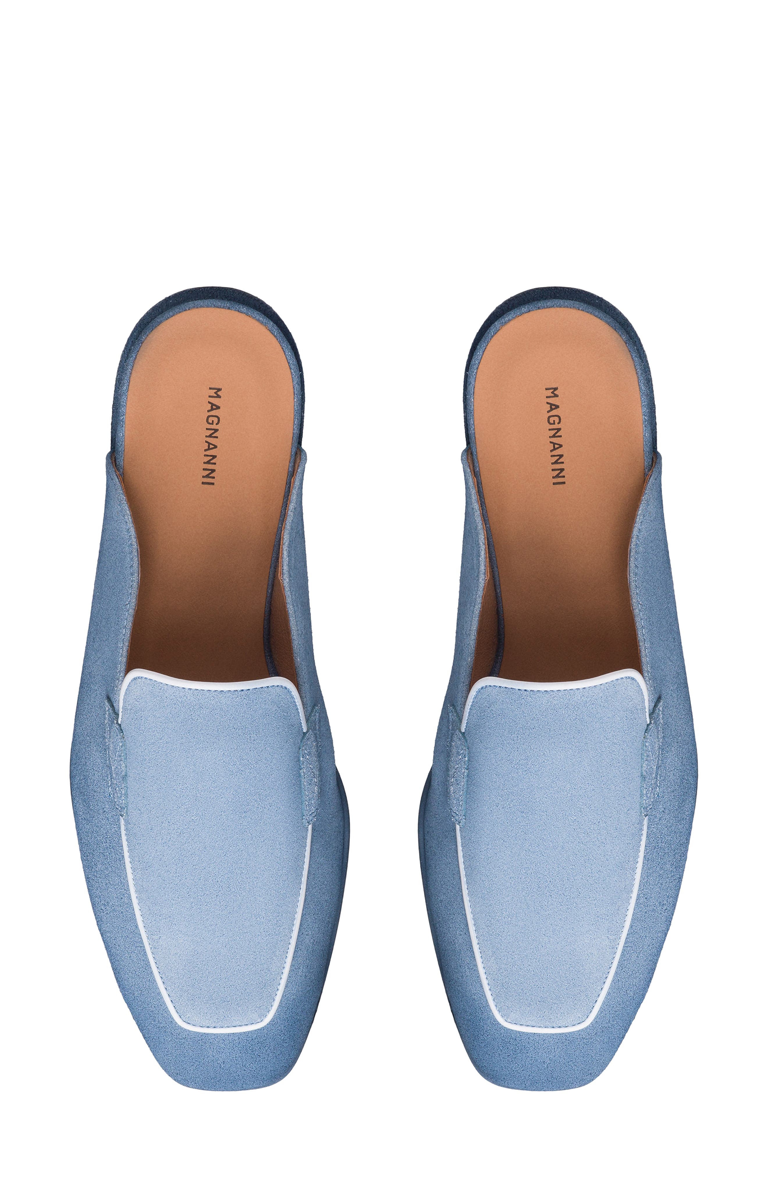 Bella Flat Mule, Alternate, color, BLUEBELL SUEDE
