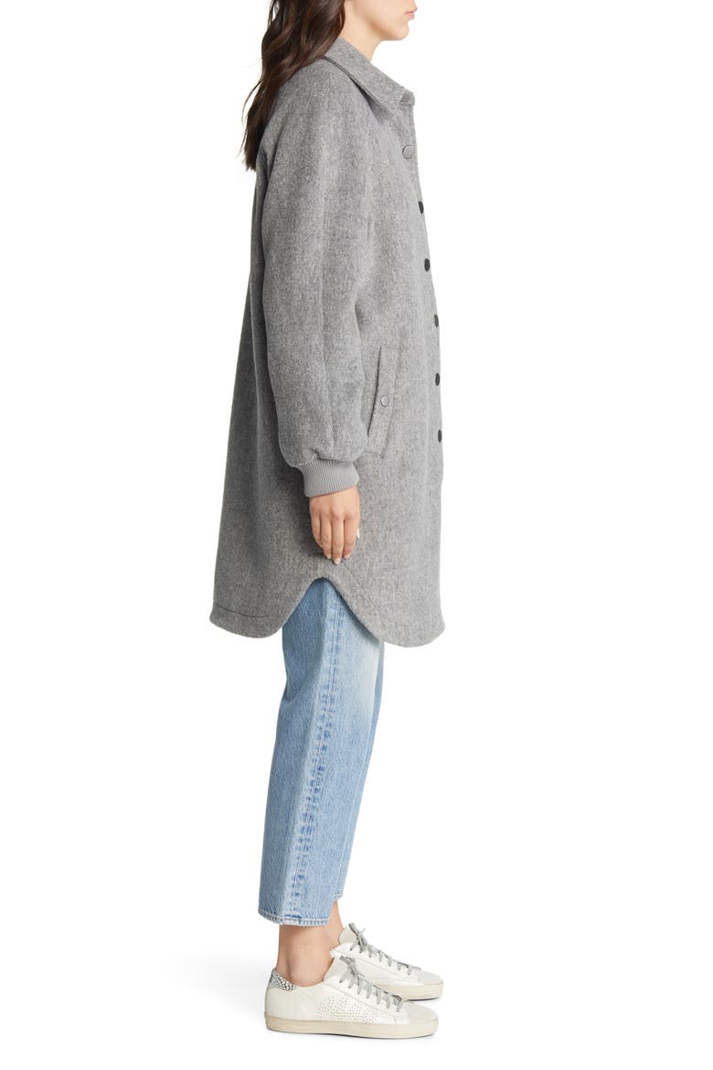 Longline Jacket, Alternate, color, GREY MEDIUM CHARCOAL HEATHER