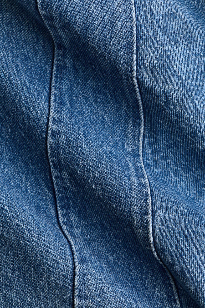 Flared-skirt Denim Dress, Alternate, color, Denim blue