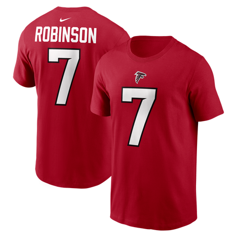 Men's Nike Bijan Robinson Red Atlanta Falcons Name & Number T-Shirt