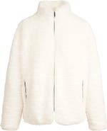 SKIMS Faux Fur Oversize Mock Neck Jacket