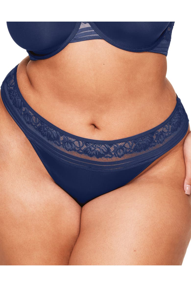 Amellia Thong Panties, Alternate, color, Dark blue