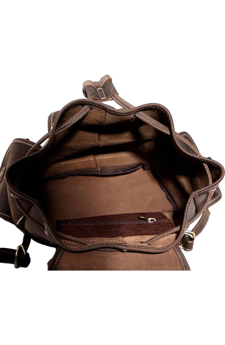 STEEL HORSE LEATHER The Asmund Backpack | Genuine Leather Rucksack, Alternate, color, Brown