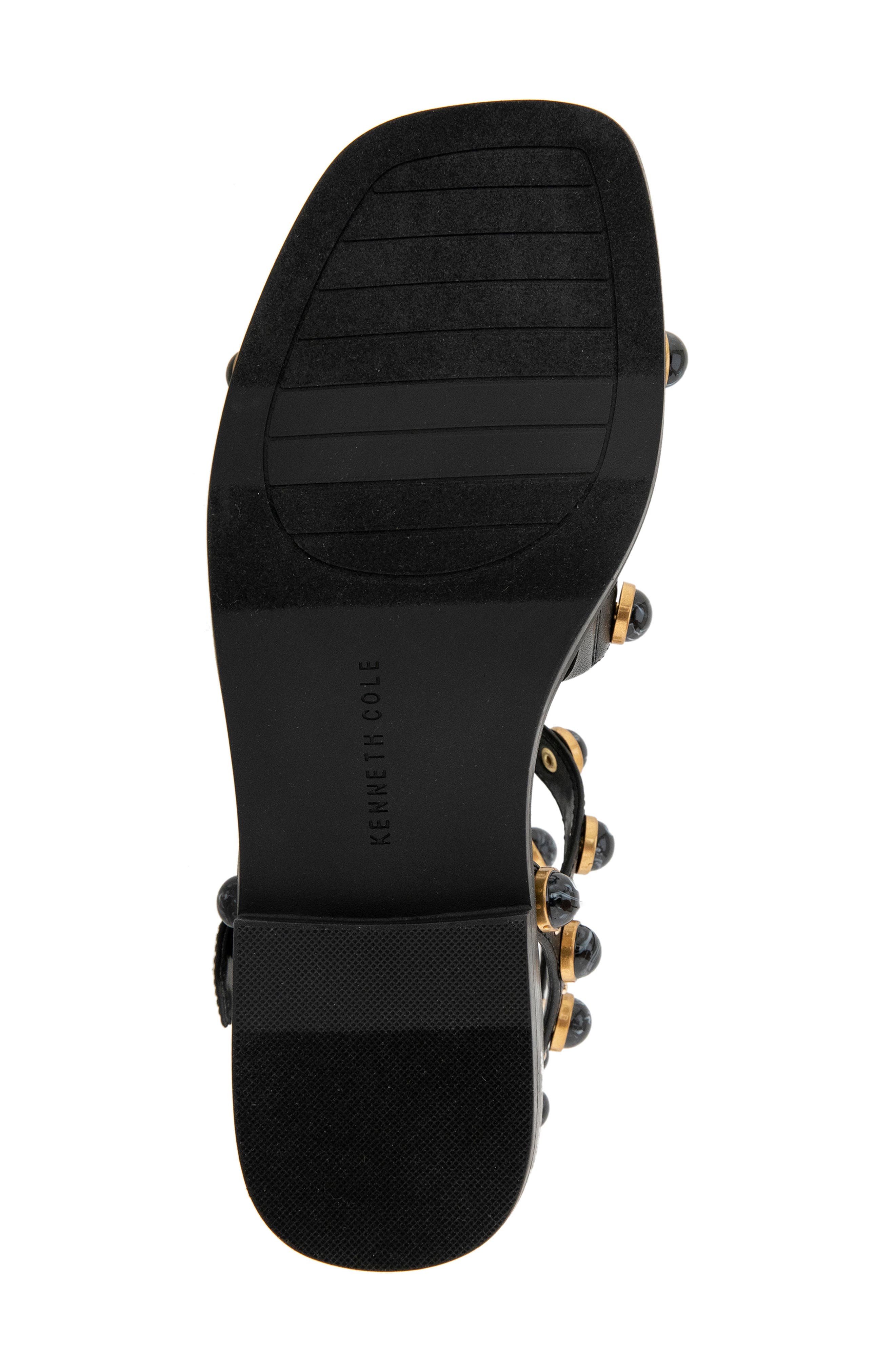 Kenneth Cole Ruby Stones Ankle Strap Sandal, Alternate, color, Black