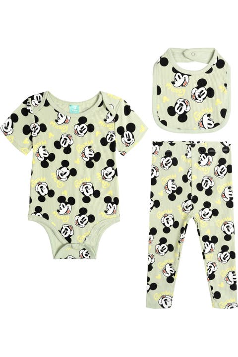 Mickey Mouse & Friends Bodysuit Pants and Bib Set
