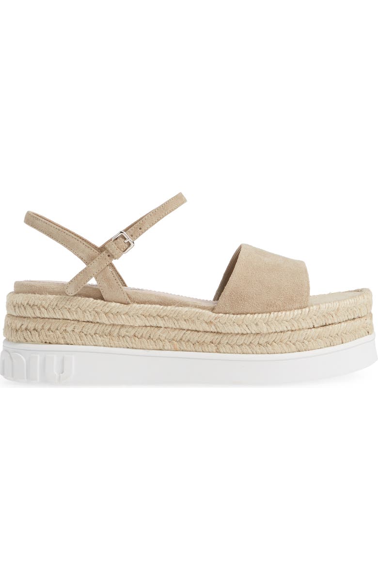 Miu Miu Platform Espadrille Sandal, Alternate, color,