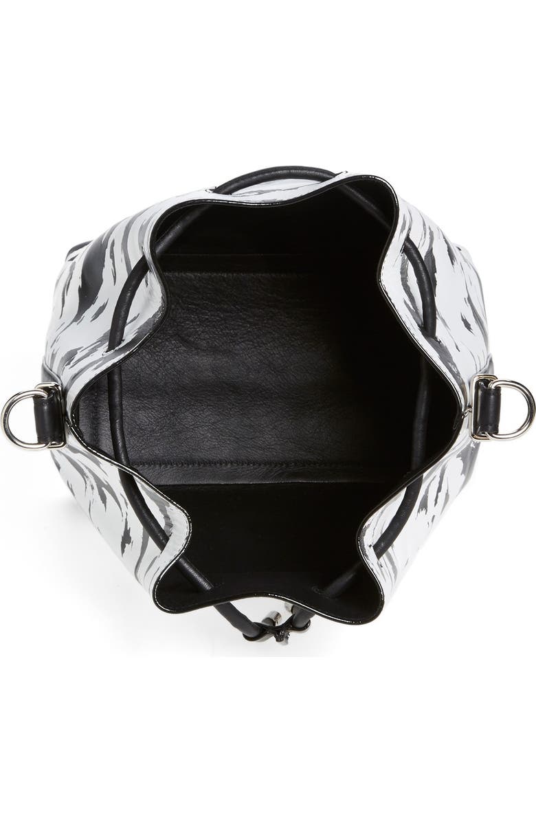 Proenza Schouler 'Medium' Feather Print Leather Bucket Bag, Alternate, color,