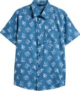 TravisMathew Seamate Floral Short Sleeve Button-Up Shirt