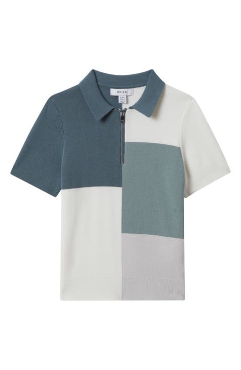 Kids' Delta Jr. Colorblock Quarter Zip Polo (Little Kid & Big Kid)