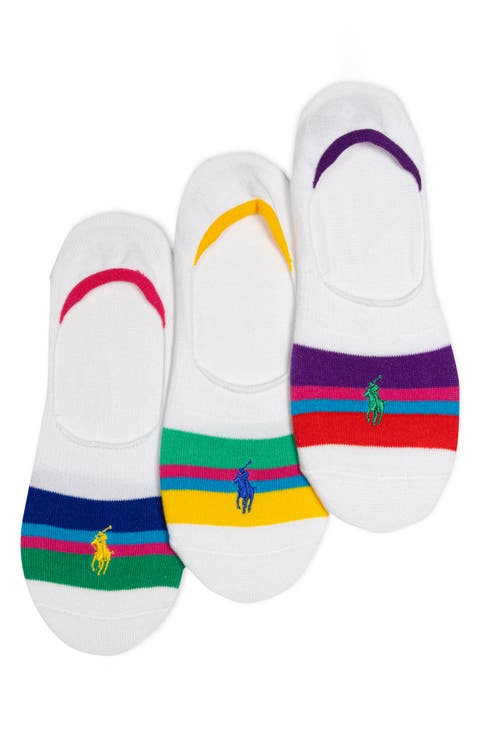 Rainbow Stripe Liner Socks